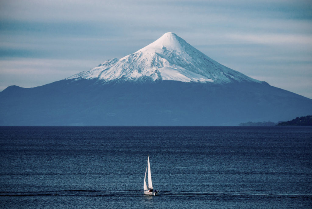 Vista hacia el Volcán Osorno