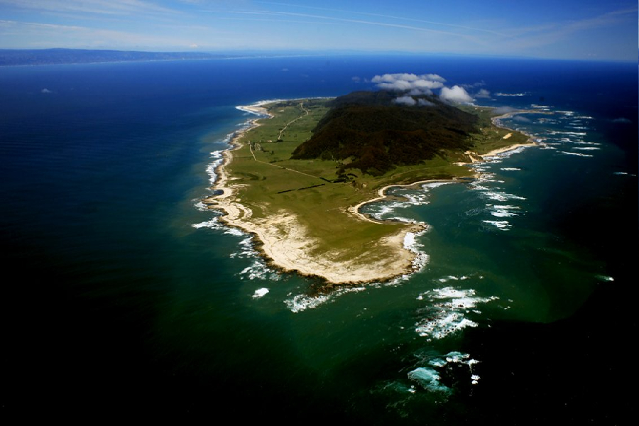 Vista aera de Isla Mocha 