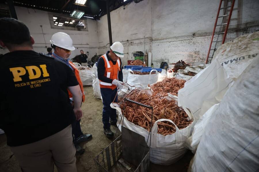Robo de cobre: PDI recupera 280 kilos y captura a sospechoso en San Joaquín