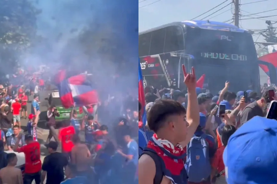 La U tuvo multitudinaria despedida antes de viajar a Argentina para la revancha con Lanús