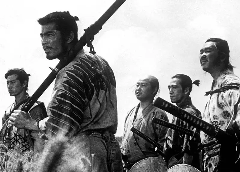 Escena clásica de Los 7 samurais