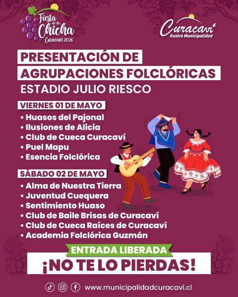 Este jueves 30 de abril parte la tradicional Fiesta de la Chicha de Curacaví 2026