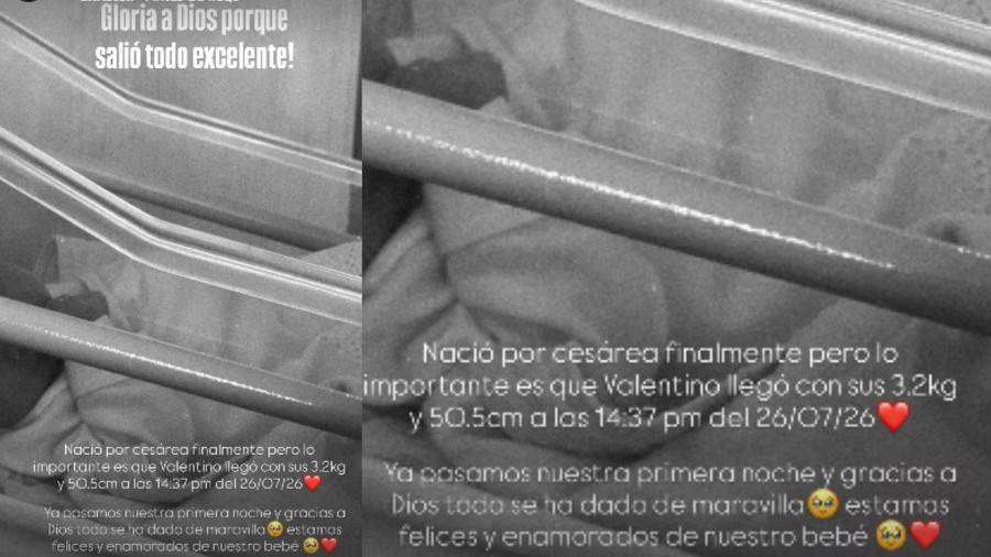 Christell anuncia el nacimiento de su primer hijo con una emotiva postal