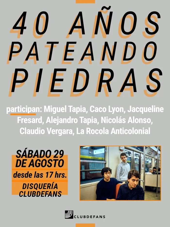Clubdefans celebra los 40 años de “Pateando piedras” con conversatorios, memorabilia y DJ set