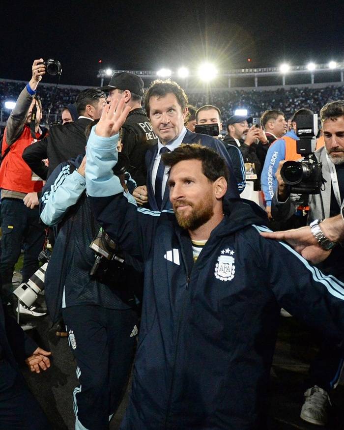 Lionel Messi en su despedida de la selección argentina
