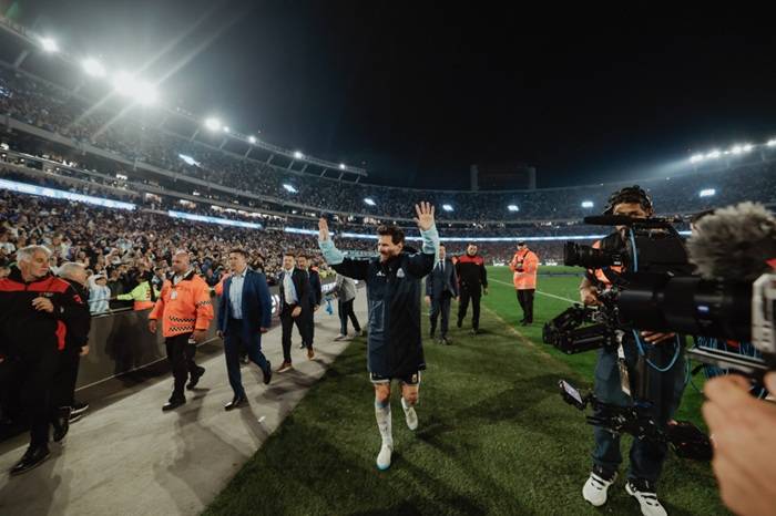 Lionel Messi en su despedida de la selección argentina
